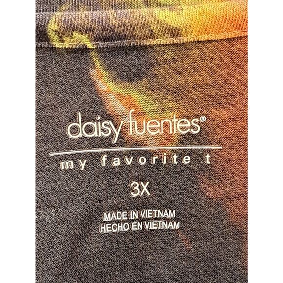 Women's Plus Daisy Fuentes T-Shirt 3X - Picture 7 of 9